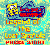 SpongeBob SquarePants - Legend of the Lost Spatula (USA) Title Screen